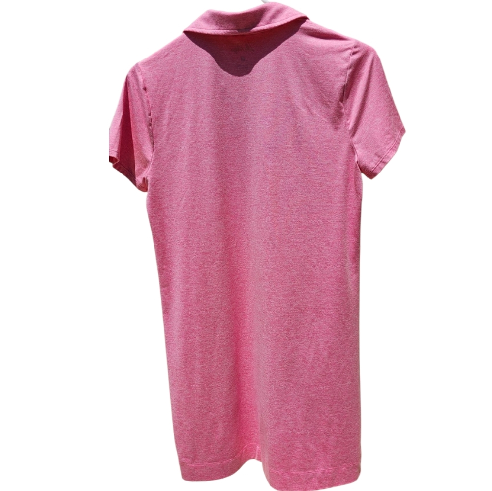 Lilly Pulitzer Heathered Confetti Pink Dune UPF 50+ Short Sleeve Polo Dress EUC - Picture 2 of 6